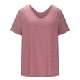 thumbnail image 4 of Lolmot Summer Tops for Women 2023 Trendy Summer Plus Size Casual V Neck T Shirts for Women Mesh Short Sleeve Dressy Tops Shirts, 4 of 4