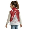 thumbnail image 3 of Pzuqiu Christmas Tree Outerwear Vest Zip Up Sleeveless for Girl 4T Personalized Polyester Warm Lightweight Winter Coat with Pocket Breathable Practical for Teen Girls Trendy, 3 of 7