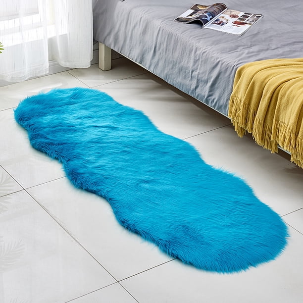 Cojín de sofá de lana de imitación, alfombra de felpa, alfombra para dormitorio, sala de estar, alfombra para el suelo, alfombra para la mesita de noche