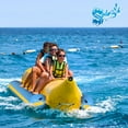 thumbnail image 6 of SereneLifeHome 3 Person Inflatable Banana Boat, Includes Storage Bag, Foot Pump, and Repair Kit, Tough and Thick, Reinforced Seats and Foot Areas, Easy Inflation and Deflation, 6 of 7