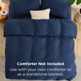 thumbnail image 4 of Juego de ropa de cama Bedsure con funda de edredón y sábana ajustable queen azul, 4 of 8