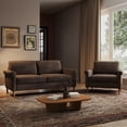 thumbnail image 5 of 65'' Sofa,2-Seater Sofa Couch,Foam Pocket Spring Hybrid Modern Loveseat Sofa,Upholstered LoveSeat Couch for Livingroom,Bedroom, Apartment, Home Office,Small Space, Tool-Free Assembly, Brown, 5 of 7