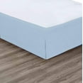thumbnail image 3 of Twin Size Pleated Bed Skirt (39" x 75") with 14" Ideal Drop, Wrinkle Free & Soft 100% Microfiber Polyester, Stylish Pleated Bed Valances - Light Blue Solid., 3 of 5