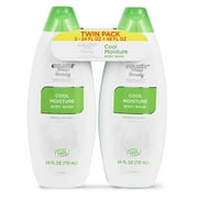Equate Cool Moisture Body Wash, 24 fl oz, Twin Pack