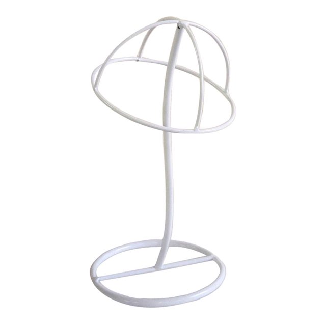Seitruly 12'' Metal Wigs Holder Stand Caps Display Hats Hanger Holder Rack Cuidado del cabello Blanco