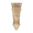 thumbnail image 3 of 12-1/2 in. x 5-1/8 in. x 5-3/8 in. Unfinished Medium Hand Carved North American Solid Red Oak Acanthus Leaf Wood Corbel, 3 of 6