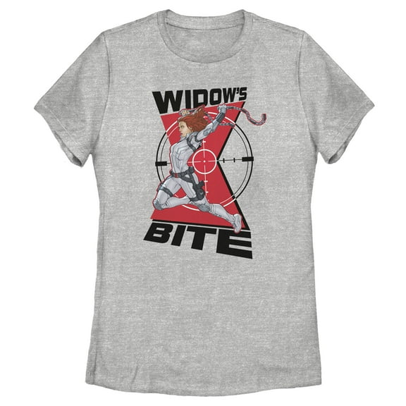Women's Marvel Black Widow in the Crosshairs  Graphic Tee Athletic Heather Medium