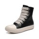thumbnail image 1 of Men's High-top Fashion Canvas Shoes With Thick Band And Platform Sole, 1 of 3