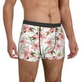 thumbnail image 5 of Mens Underwear, Pink Lilies Flowers Sexy Mens Underwear Boxer Briefs, Breathable Boxer Briefs for Men, 5 of 5