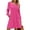 Hot Pink, variant on Fall Dresses for Women Square Neck Long Sleeve Dresses Casual Babydoll Sweater Dress