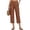 Brown -AG08, variant on Capri Pants for Women Summer Casual Straight Leg Cropped Pants High Waist Stretch Capris for Golf Athletic Daily Wear Navy S