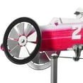 thumbnail image 6 of WEUVEB Red Metal Garden Windmill Decorative Racing Car Ornament for Outdoor Yard Patio, 6 of 8