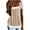 Khaki, variant on Giftesty Summer Tops for Women Womens Summer Casual Solid Color Round Neck Short Sleeve Tops Loose Blouses