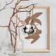 thumbnail image 5 of Adornos de otoño para el hogar Patrón de conejito de Pascua en agujero Colgante de acrílico Decoración encantadora para celebrar las festividades de Pascua, blanco, 5 of 5