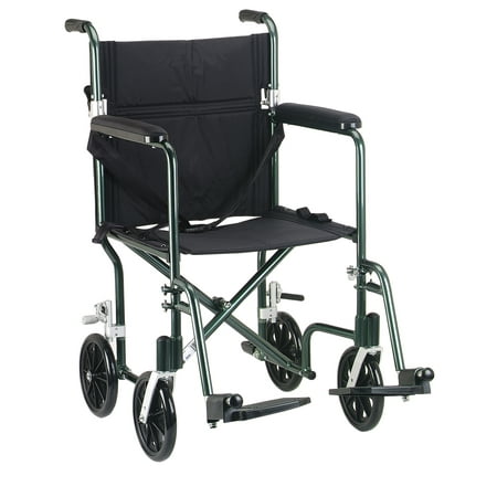 Drive Medical Flyweight Lightweight Folding Transport Wheelchair