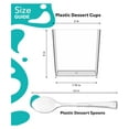 thumbnail image 2 of 2 oz Mini Dessert Cups With Spoons 400 Pcs | Serves 200 | Square Dessert Cups | Mousse Cups For Dessert | Pudding Cups | Great As Yogurt Cups, Jello Cups, Parfait Cups & Snack Cups, 2 of 7