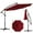 Wine, variant on Gymax 10 FT Offset Patio Umbrella Solar Powered Cantilever Umbrella w/ 112 LED Lights Beige