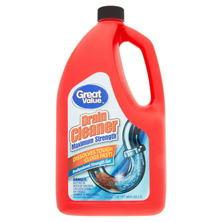 Great Value Professional Strength Drain Clog Remover Gel, 80 fl