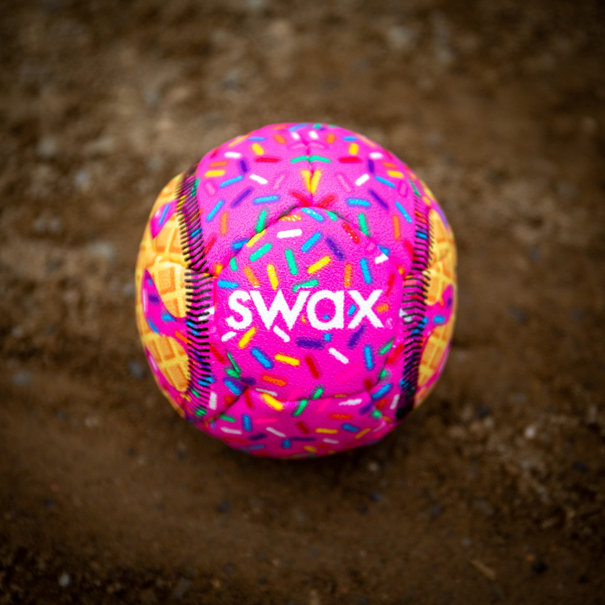 (3 pack) Swax Pink Sprinkle Training Baseball - Official Size & Weight, Safe for Kids