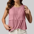 thumbnail image 2 of Gelikeya Womens Nursing Tank Tops for Breastfeeding Summer Detachable Chest Pad Maternity Shirts Double Layer Pregnancy Clothes Watermelon Red, Size XL, 2 of 5