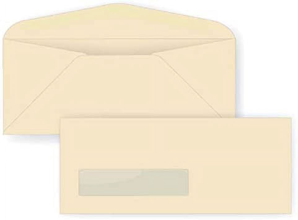 Limited Papers (TM) Regular Mailing And Business Envelopes, Left Hand Window, No. 10 (4.8 x 9.5 Inch), Gummed seal, 24 Pound, Variety of Colors And Quantities. (Ivory, 500)