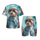 thumbnail image 1 of Balery Stylish Dog in Denim Outfit Conjunto de Pijama Infantil de Manga Corta con Estampado – Ropa de Dormir de Algodón Suave-4X-Large, 1 of 6