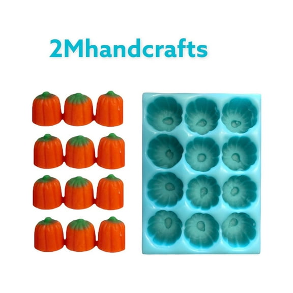 12pc Pumpkin Candy Shape Silicone Mold| Candy Shaped Silicone Mold| Soap| Candle | Mold for Wax| Mold for Resin| Not Food Grade
