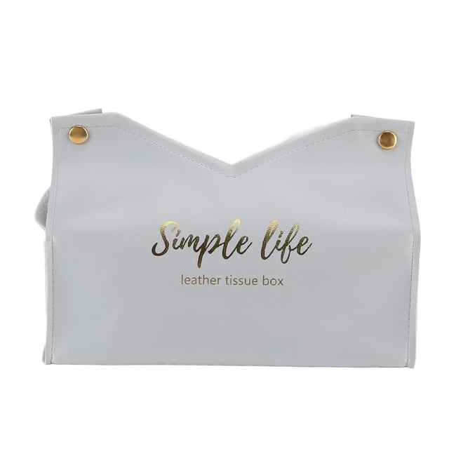 Contenedor de pañuelos, bolsa de pañuelos, servilletero de papel de cuero artificial, contenedor de servilletas, materiales ecológicos