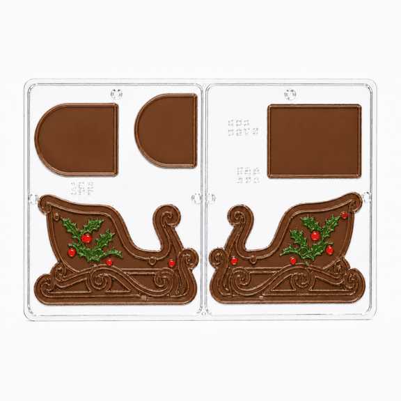 Candy Molds N More Christmas Sleigh Assembly Chocolate Candy Mold (2071-2072)