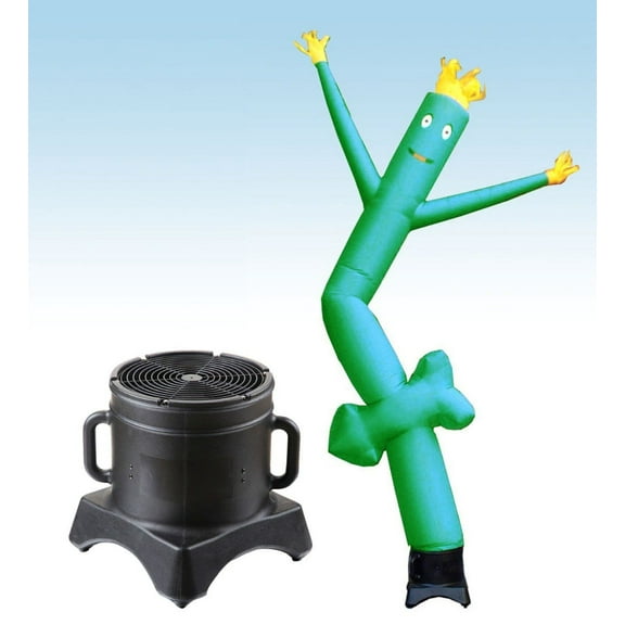 TentandTable Fly Guy Inflatable Tube Man with Blower - Green Arrow - 12 Ft