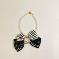 thumbnail image 4 of Pet Necklace Bowknot Necklace with Snap Design,Fake Pearl Collar Pet Jewelry, 4 of 8