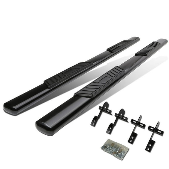 DNA Motoring For 04-08 Ford F150 Super Crew Cab 5" Black Oval Side Step Nerf bar Running Boards