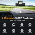 thumbnail image 6 of 4 Lens 1080P Dash Cam for Car, Front Rear and Side Cameras with Night Vision, Parking Monitor, Loop Recording, G-Sensor, Supports 128GB, 6 of 13