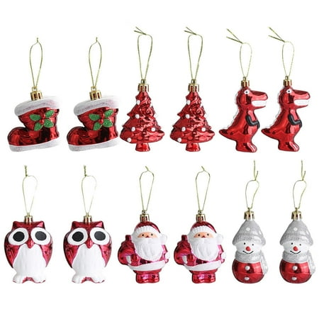 

Christmas Pendant Charms | 2 PCS Santa Claus Snowman Boots Cute Pendants | Mini DIY Christmas Tree Ornaments Holiday Home Decor