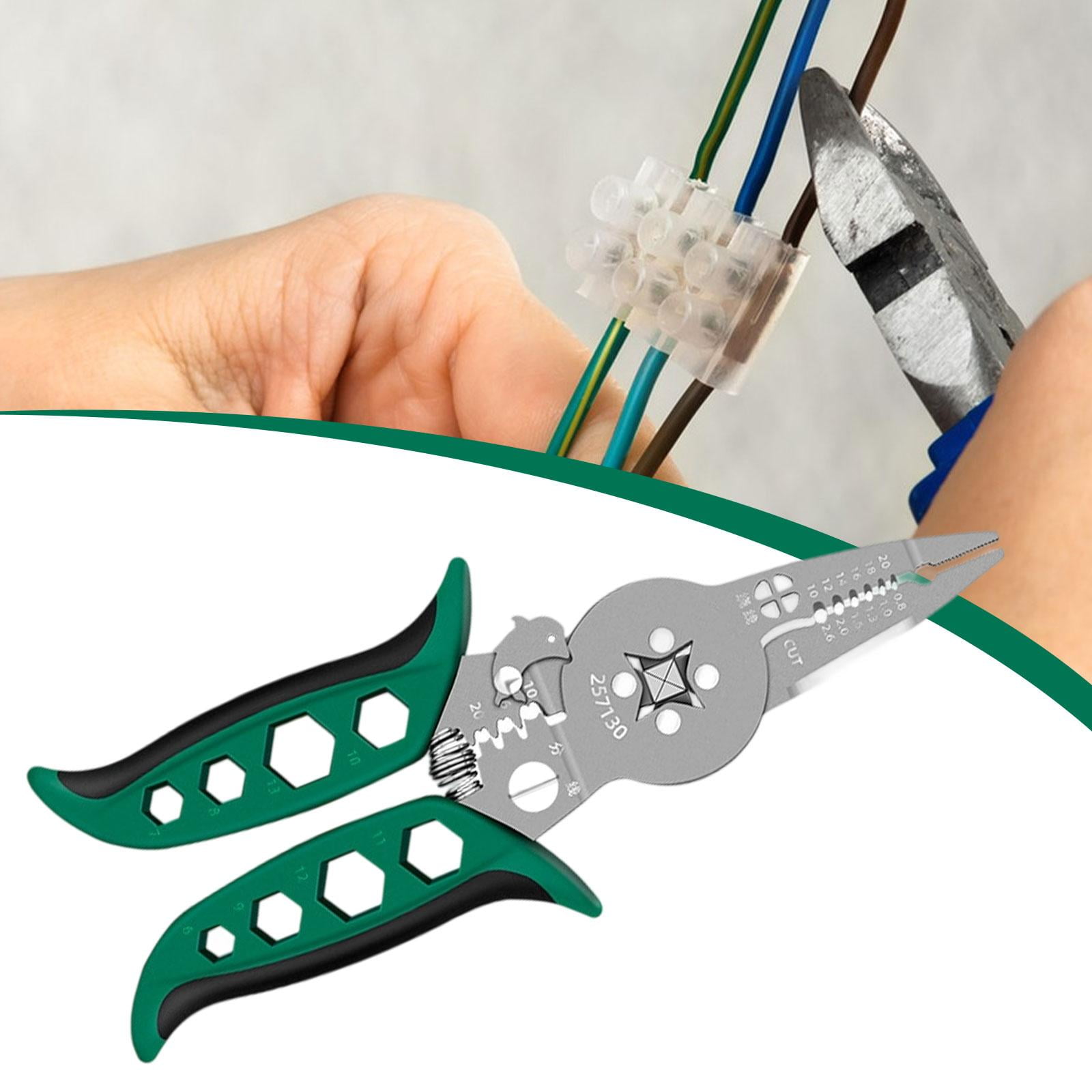 Wire Stripper Crimper Bobbin Winder Tool Ergonomic Non Slip Handle for Industrial Workers Home Use