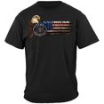 thumbnail image 2 of Firefighter Eagle And Flag Firefighter 100% Cotton Black T-Shirt 5X-Large, 2 of 9