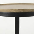thumbnail image 7 of Aisley 19.3L x 19.3W x 19H Brown Wood W/ Black Metal Nesting Side Tables, 7 of 7