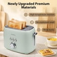 thumbnail image 2 of LONGDEEM 2 Slice Toaster Wide Slot - 6 Shade Settings, Removable Tray - Green, 2 of 8