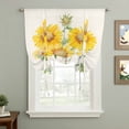 thumbnail image 2 of Sunflowers Balloon Curtains for Living Room/French Door, Floral Spring Flowers Vintage Botanical Tie Up Curtains 63 Inch Length Energy Saving Kitchen Curtains Shades for Windows 42"x63", 2 of 8
