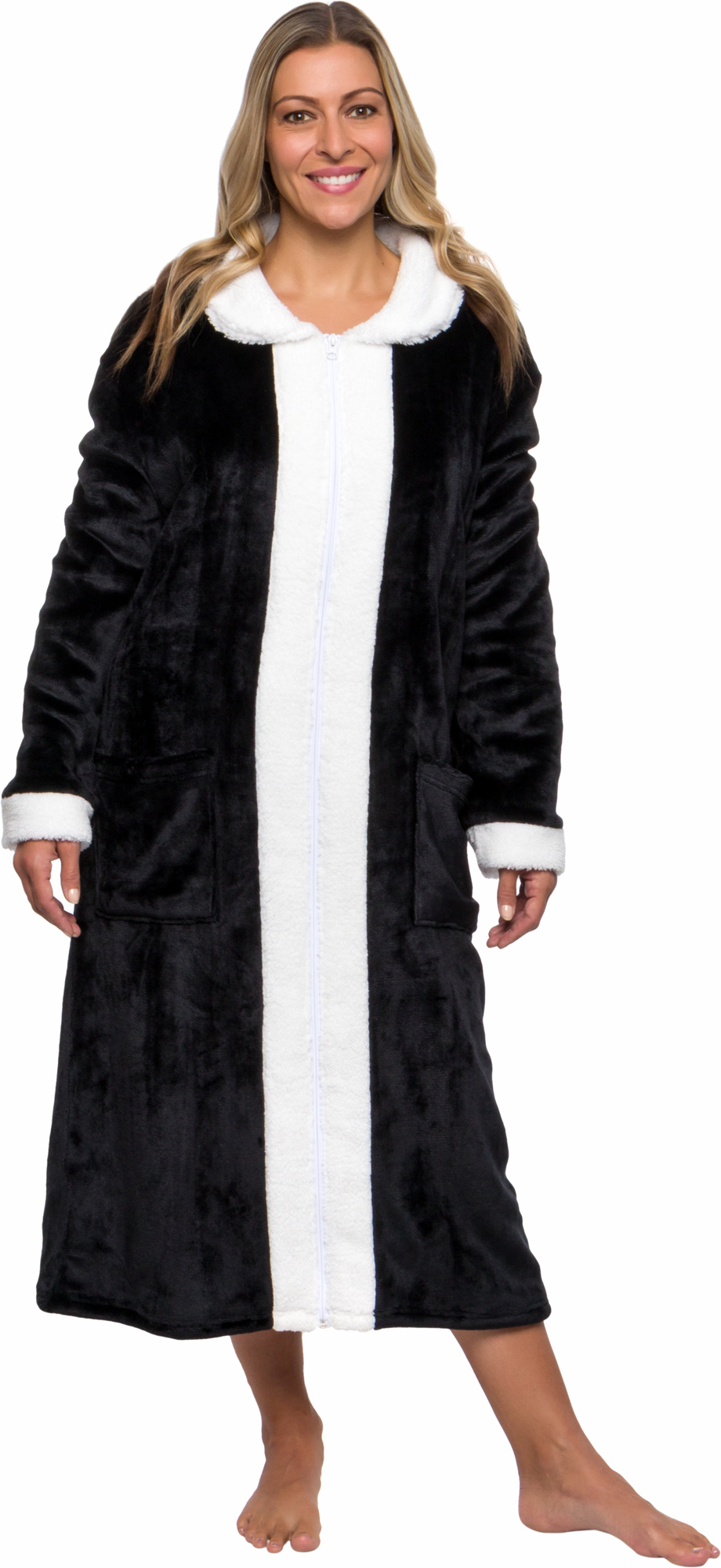 Silver Lilly Silver Lilly Womens Robe Discolored Plush Long