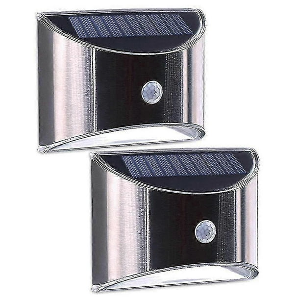 Led Solar Light Motion Sensor Waterproof Outdoor Wall Lights Stainless Steel Shell Lighting For Gar