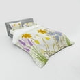 thumbnail image 3 of Ambesonne Floral Bedding Set 3 Pcs, Blooming Spring Wildflowers, Twin XL, Eggshell and Multicolor, 3 of 3