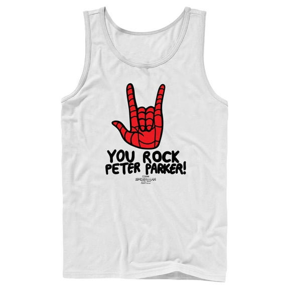 Men's Marvel Spider-Man: No Way Home You Rock Peter Parker  Tank Top White 2X Large