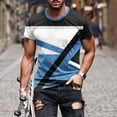 thumbnail image 4 of T-Shirt Graphique pour Hommes, Manches Courtes, Imprimé Décontracté, Motif Géométrique, Coupe Standard, Polyester, pour Usage Quotidien, 4 of 5