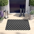 thumbnail image 2 of Gray and Black Checkered Pattern Flannel Non Slip Door Rugs,Washable Door Mats Indoor,Decorative Door Mats,Dirt-Resistant and Absorbent Doormat for Entrance,Bedroom,Kitchen,Bathroom,23.5x16in(60x40cm), 2 of 5