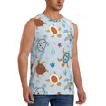 thumbnail image 2 of Uemuo Sea Turtle Pattern Men's Sleeveless T-Shirt,Muscle Athletic Tank Top, Moisture-wicking Quick-dry Breathable Classic Tee Top for Gym Run Outdoor Sports-3X-Large, 2 of 8