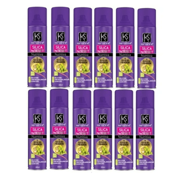 CAJA KERASHINE SÍLICA EN SPRAY UVA 300 ML TERMO-PROTECTOR 12 PIEZAS Kerashine Spray