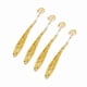thumbnail image 2 of 50Pcs 5cm Soft Plastic Fishing Lures T-Tail Worm Baits Fishing Accessories Gold, 2 of 4