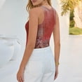 thumbnail image 5 of Summer Tank Top for Women 2026 Pleated Button Crew Neck Tops Loose Fit Flowy Dressy Tunic Sleeveless Shirts Red L, 5 of 5