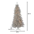 thumbnail image 2 of 7.5 ft. Pre Lit Clear Incandescent Silver Curly Tinsel Tree, 2 of 2